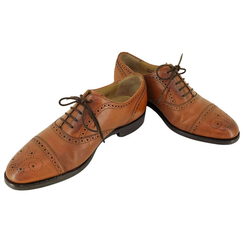 Lloyd Footwear  2827/ER02 Brown Burnish セミブローグ メダリオン ストレートチップ ドレスシューズ メンズ  UK:7 E